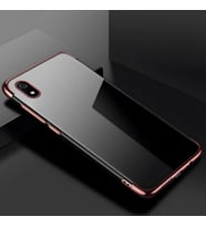 Xiaomi Redmi 7A Kılıf Dört Köşeli Lazer Silikon Kılıf (Rose)