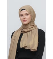 Simli Abiye Şifon Şal (Kum)