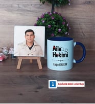 Aile Hekimi Fotoğraflı Dekoratif Taş, Kupa Bardak Beyaz Hediye (Model 3)