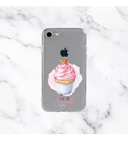 Iphone 7/8 Tasarım Kılıfları (103 Tasarım) (Gri - Pembe)