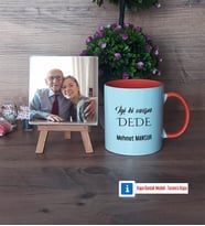 Dedeye Hediye Fotoğraflı Dekoratif Taş, Kupa Bardak Beyaz Hediye (Model 13)