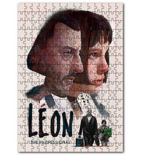 Cakapuzzle Leon Film Afişi Görseli Puzzle Yapboz MDF (Ahşap) (1000 Parça)