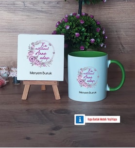 Hamile Anne Adayı Dekoratif Taş, Kupa Bardak Kırmızı Hediye (Model 13)