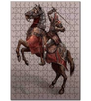 Cakapuzzle At Sırtında Şaha Kalkmış Şövalye Puzzle Yapboz MDF (Ahşap) (500 Parça)