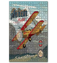 Cakapuzzle Çift Kanatlı Tek Motorlu Uçak Görseli Puzzle Yapboz MDF (Ahşap) (1000 Parça)