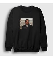 Presmono Unisex Beyaz Dead Inside Michael Scott The Office Sweatshirt 345173tt (Siyah)