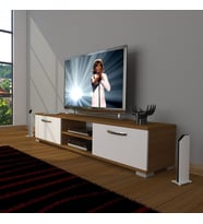 Decoraktiv Eko 140 Mdf Dvd Tv Ünitesi Tv Sehpası (Beyaz - Kahverengi)