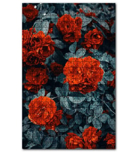 Cakapuzzle ırmız Renk Sarmaşık Gül Görseli Puzzle Yapboz MDF (Ahşap) (1000 Parça)