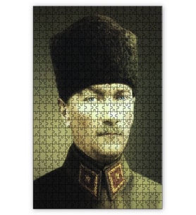 Cakapuzzle Yüzbaşı Mustafa Kemal Puzzle Yapboz MDF (Ahşap) (1000 Parça)