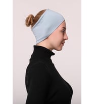 Kadın Penye Dikişsiz Tesettür Bandana Bone Spor Saç Bandı (Firuze)