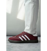 Muggo JABBAR Unisex Ortopedik Günlük Garantili Bağcıklı Yürüyüş Koşu Sneaker Spor Ayakkabı (Bordo)