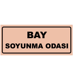 BAY SOYUNMA ODASI YAZILI YÖNLENDİRME LEVHASI (Bakır)