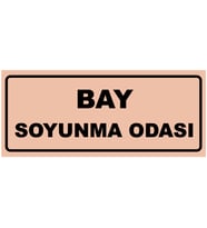 BAY SOYUNMA ODASI YAZILI YÖNLENDİRME LEVHASI (Bakır)