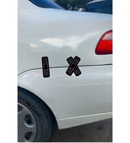 Yara Bandı Oto Araba Sticker İkili Set Düz ve Çapraz Delikli Yarabandı 13 cm Boyunda (Siyah)