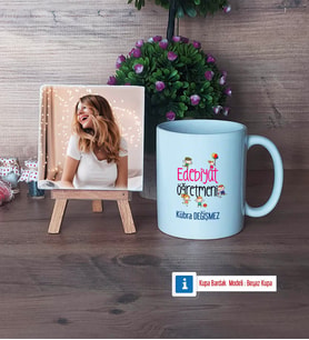 Edebiyat Öğretmeni Fotoğraflı Dekoratif Taş, Kupa Bardak Beyaz Hediye (Model 1)