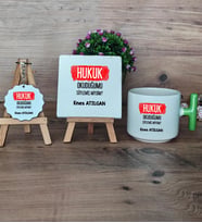  Hukuk Okuduğumu Söylemiş Miydim  Hediye Seti Kupa Bardak T Kulplu, Dekoratif Taş, Anahtarlık Hukuk Öğrencisine Hediye (Model 8)