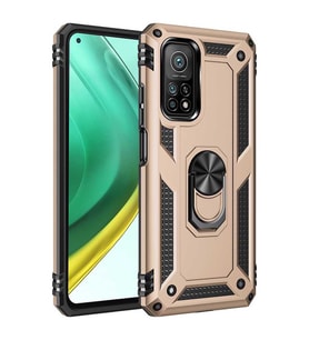 Xiaomi Mi 10T 5G Kılıf Yüzüklü Zırh Tank Vega (Gold)