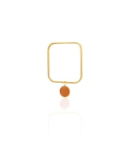 Kadir Jewellery 22 Ayar Altın Kaplama Zirkon Taşlı Ayarlanabilir Vintage Bilezik (Kırmızı)