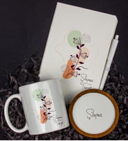 Kişiye Özel Defter Kalem Kupa Ve Bardak Altlığı Hediye Seti 103685 (Model 3)