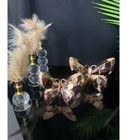 Solace Gold Dekoratif Kelebek ve Tüylük (Bronz)
