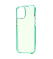 iPhone 12 Pro Max Şeffaf Soft Kenar Tırtıklı Tasarım Silikon (Yeşil)
