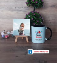 Fransızca Öğretmeni Fotoğraflı Dekoratif Taş, Kupa Bardak Beyaz Hediye Öğretmenler Günü Hediyesi (Model 11)