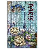 Cakapuzzle Ahşap Zeminde Paris Eyfel Kulesi Puzzle Yapboz MDF (Ahşap) (500 Parça)