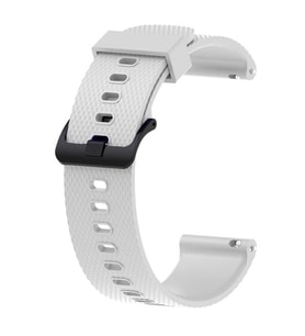Samsung Galaxy Watch Active 2 44mm Kordon Tokalı Ekose Silikon (Beyaz-Krem)