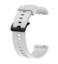 Samsung Galaxy Watch Active 2 44mm Kordon Tokalı Ekose Silikon (Beyaz-Krem)
