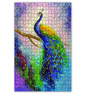 Cakapuzzle Tavus Kuşu Puzzle Yapboz MDF (Ahşap) (1000 Parça)