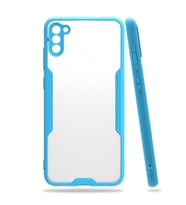 Galaxy A11 / Galaxy M11 Kılıf Parfe Kenarları Pastel Renk Silikon Kılıf (Mavi)