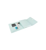 Organizer Ajanda Kılıflı Tarihsiz Kareli 160 Yaprak 17x24 Defterli Mıknatıs Kapaklı Rainbow Vegan 22x26 cm (Su Yeşili)