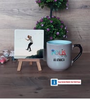 Polis Fotoğraflı Dekoratif Taş, Kupa Bardak Beyaz Hediye (Model 10)
