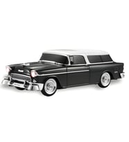 Megamus WS-1955 Chevrolet araba şekilli kablosuz BT hoparlör TF USB FM Handsfree TWS LED şarj edilebilir (Siyah)