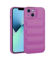 iPhone 14 Kılıf Kamera Korumalı Parlak Airbag'li Zore Galya Kılıf (Mor)