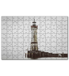 Cakapuzzle Deniz Feneri ve Sisli Deniz Puzzle Yapboz MDF (Ahşap) (500 Parça)