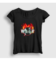 Presmono Kadın Beyaz Logo Wasp T-Shirt 383979tt (Siyah)