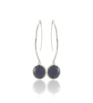 Kadir Jewellery Gümüş Kaplama Vintage Küpe -El İşçiliği Ve Hipoalerjenik Küpe (Mor)