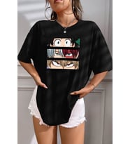 Unisex Ken Kaneki Baskılı T-shirt (Siyah)