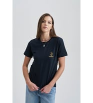Brainstorming Kadın Baskı T-Shirt (Lacivert)