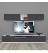 Decoraktiv Eko 5220 Mdf Tv Ünitesi Tv Sehpası (Beyaz - Antrasit)