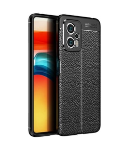 Xiaomi Poco X4 GT Kılıf Zore Niss Deri Desenli Silikon Kılıf (Siyah)