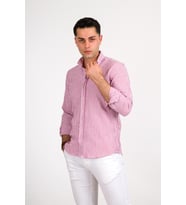 MODTİME SLİMFİT GOFRE KUMAŞ PAMUKLU YAZLIK ERKEK GÖMLEK (Bordo)