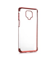 Xiaomi Redmi Note 9S Kılıf Zore Dört Köşeli Lazer Silikon Kılıf (Kırmızı)