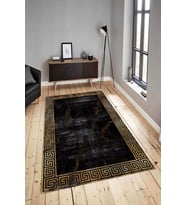 Dijital Baskılı Yıkanabilir Kaymaz Modern Renkli Salon Halısı Mutfak Halısı Yolluk ND-HY-1257 (Kahverengi)
