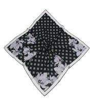 Mısırlı Eşarpları Silky Cocoon Eşarp (Siyah - Beyaz)