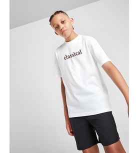 Çocuk Classical Baskılı Pamuklu Tshirt (A.Beyaz)