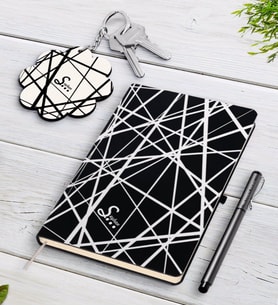 BK Gift Kişiye Özel İsimli Beyaz Defter Kalem Ve Anahtarlık Hediye Seti-15 (Model 2)
