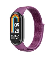 Microsonic Xiaomi Mi Band 9 Hasırlı Kordon Woven Sport Loop Turuncu (Mor)