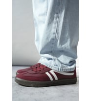 Muggo GARCİA Garantili Unisex Ortopedik Günlük Bağcıklı Yürüyüş Koşu Sneaker Spor Ayakkabı (Bordo)